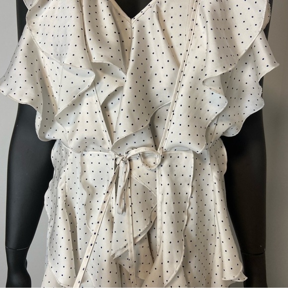 Victoria’s Secret Polka Dot Ruffle Slip Dress & Kimono Set Satin Loungewear Rare - Picture 6 of 14